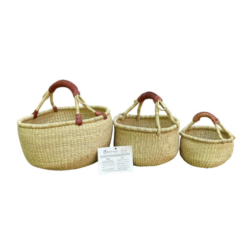 Deluxe Round Natural African Baskets